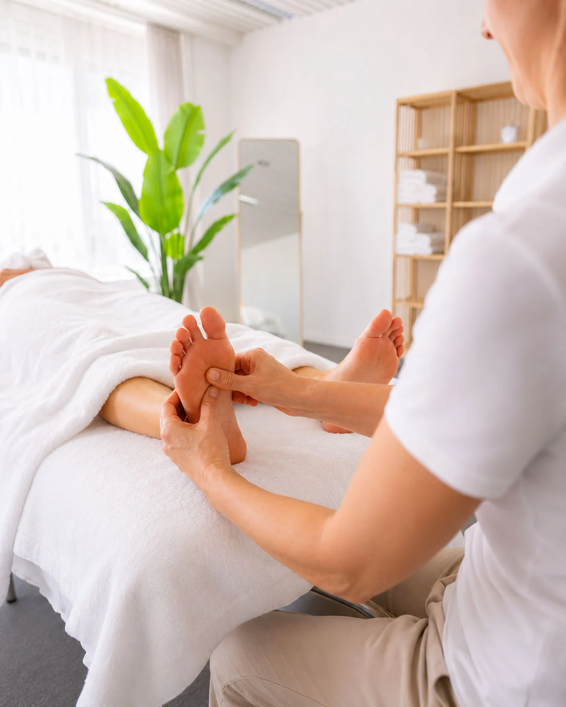 Ruhige Fussreflexzonenmassage im Massage Zentrum für Allschwil